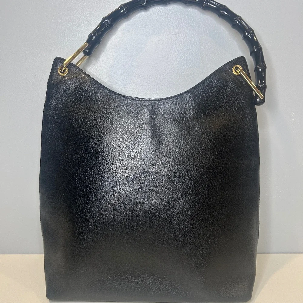Gucci Bamboo Tote Bag - Black - Picture 1 of 4